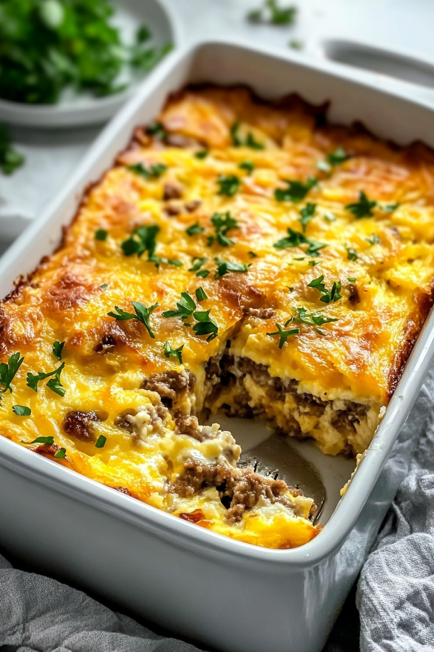 Start your day right with this Ultimate Breakfast Casserole! Packed with eggs, cheese, bacon, and hashbrowns, it’s a hearty, make-ahead breakfast miracle perfect for lazy mornings and hungry families.