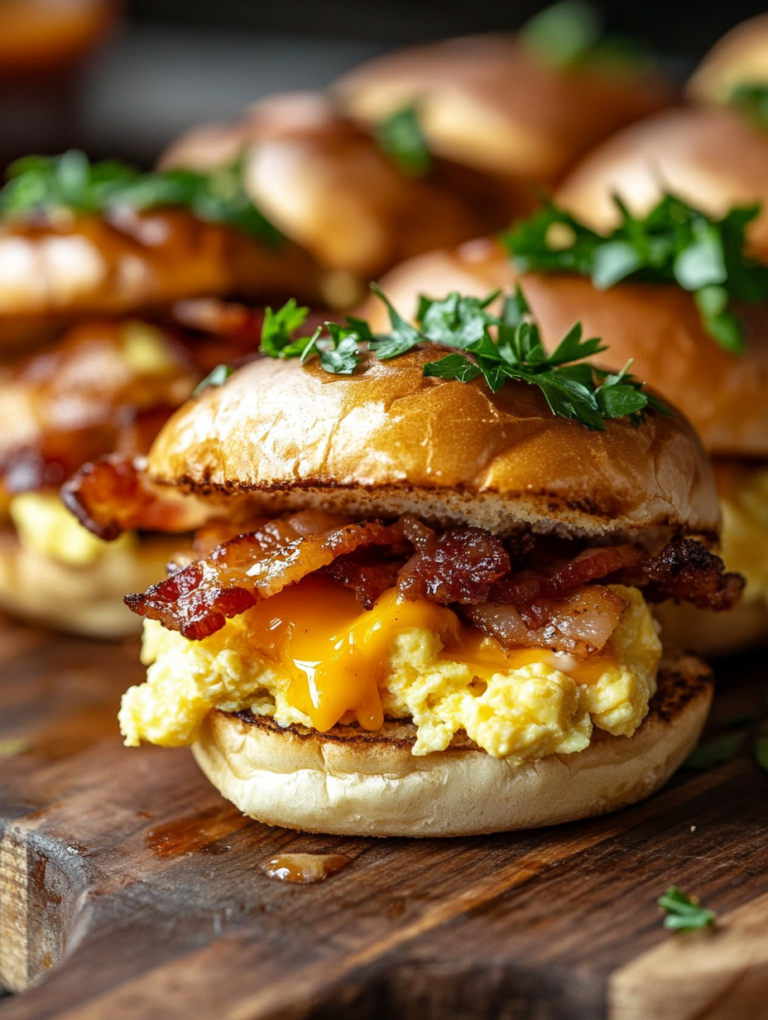 Crack Breakfast Sliders (Bacon Egg & Cheese)