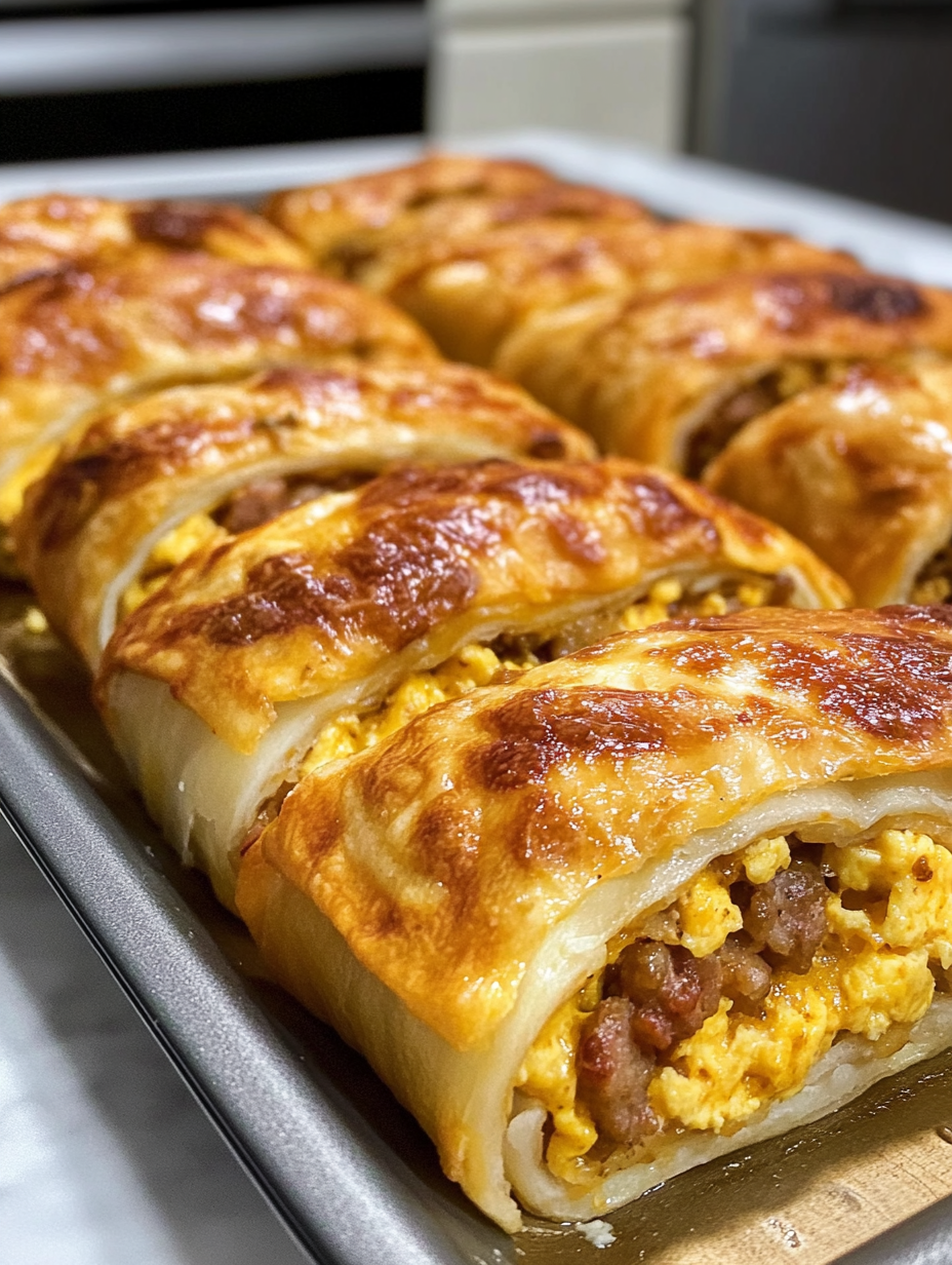 Sausage, Egg, and Cheese Breakfast Roll-Up