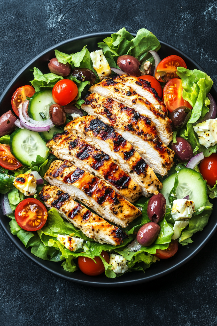 Mediterranean Grilled Chicken Salad A Healthy Lunch Packed with Flavor